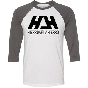 Hierro Afila Hierro - HAH3 - Bella + Canvas - Men's Three-Quarter Sleeve Baseball T-Shirt